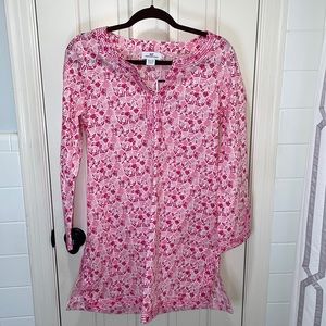 Vineyard Vines Lago Otomi Tunic Cover up- Lipstick